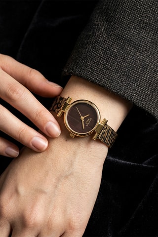 Montre à quartz en acier inoxydable - Doré