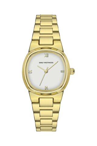 Montre à quartz en acier - Doré