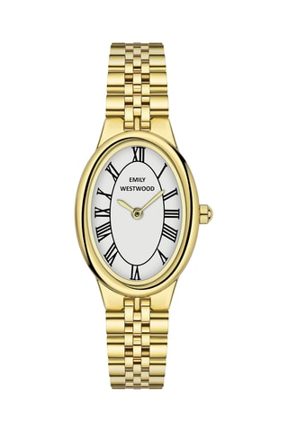 Montre à quartz en acier - Doré