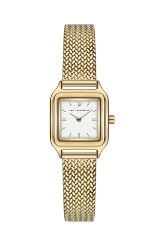 Montre à quartz en acier - Doré