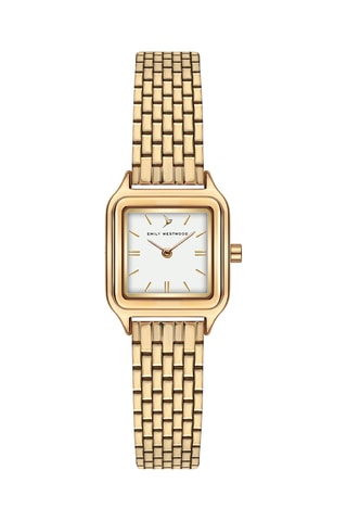 Montre à quartz en acier - Doré