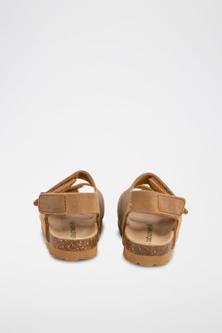 Sandálias em couro Rosso Castanho-claro