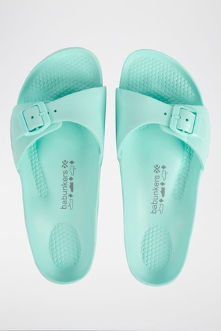 Mules Horsy Verde-água