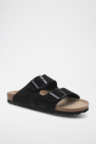 Mules em nobuck - Preto