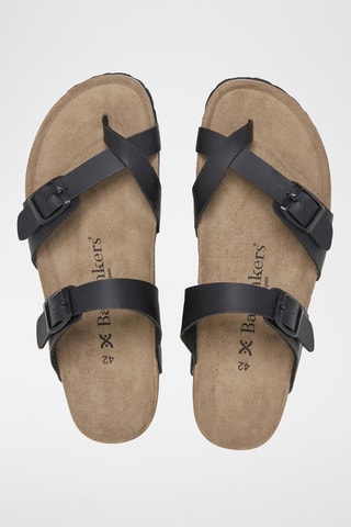 Sandálias em couro - Preto