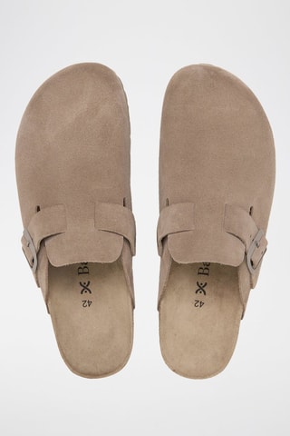 Socas em couro - Castanho