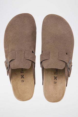 Sabot in pelle scamosciata - Marrone