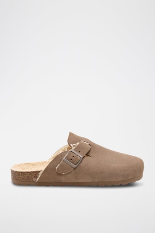 Sabot in pelle scamosciata - Marrone