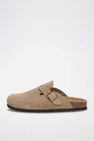 Sabot in pelle scamosciata - Marrone