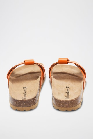 Mules em couro - 
Laranja