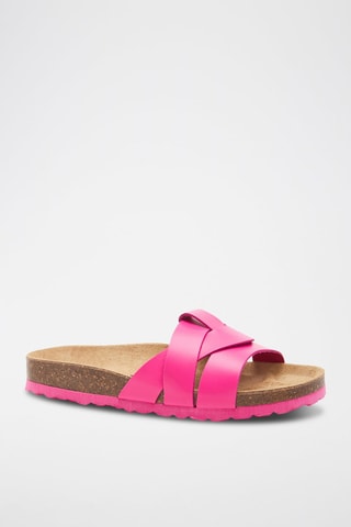 Mules em couro - 
Rosa