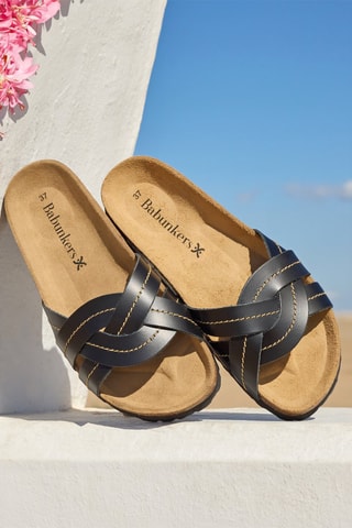 Mules em couro - 
Preto