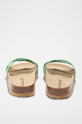 Mules em couro - 
Verde