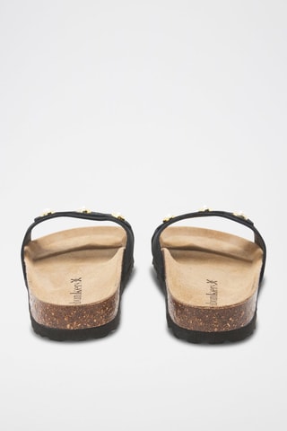 Mules em couro - 
Preto