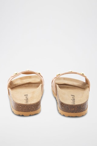 Mules em couro - 
Rosa-claro