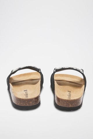 Mules em couro - 
Preto