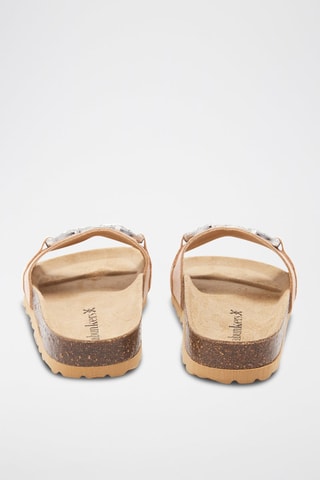 Mules em couro - 
Rosa-claro