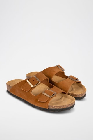 Mules de nobuck Camel