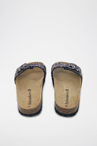 Mules em couro 
Preto