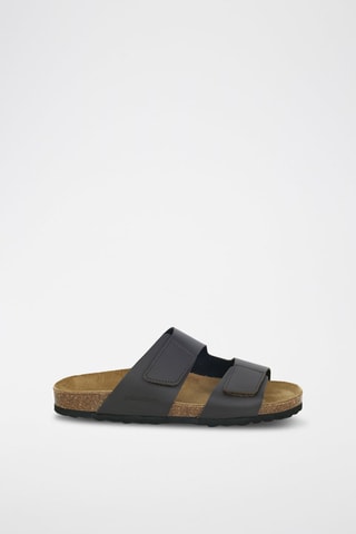 Mules em couro 
Preto