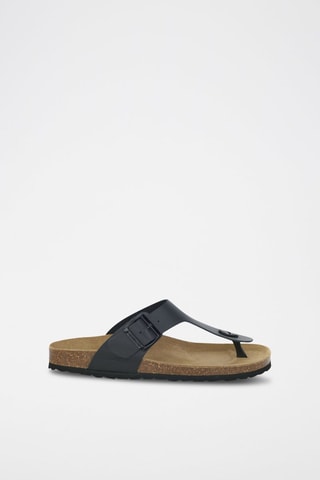 Mules em couro 
Preto