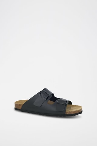 Mules em couro 
Preto