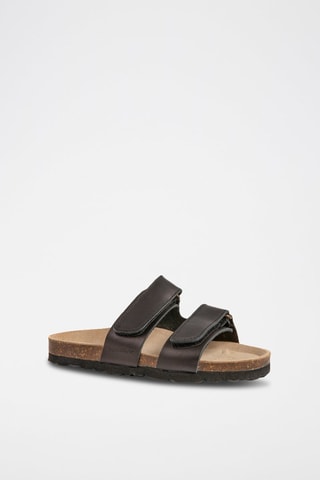 Mules em couro Rosso Preto