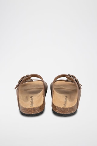 Mules em couro Ibiza Castanho