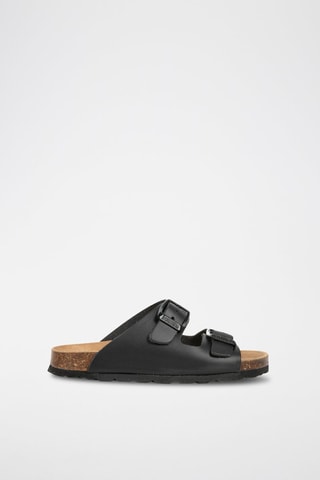 Mules em couro Ibiza Preto