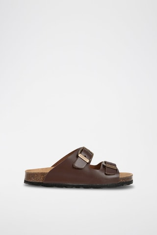 Mules em couro Ibiza Castanho