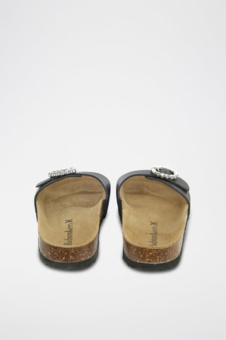 Mules em couro 
Preto