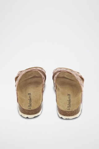 Mules em couro 
Rosa-velho