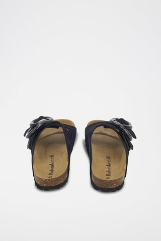 Mules em couro 
Preto