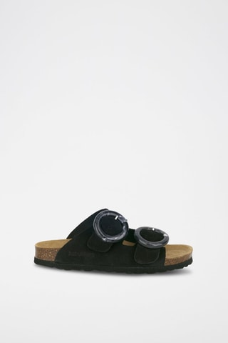 Mules em couro 
Preto