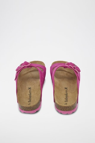 Mules em couro 
Rosa