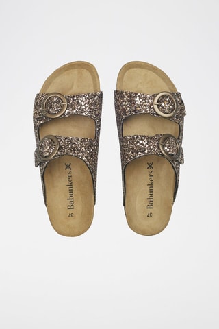 Mules em couro 
Preto