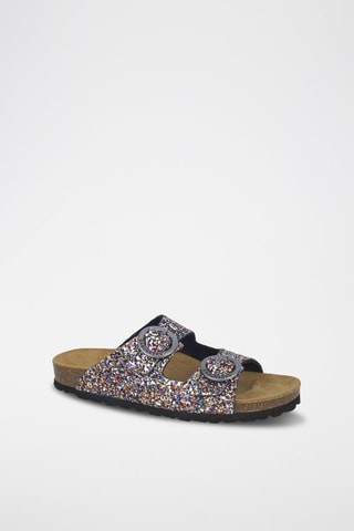 Mules em couro 
Preto