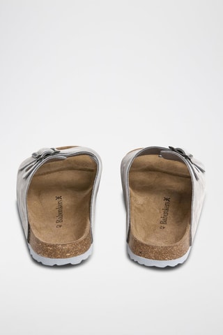 Mules em nobuck - Cinzento