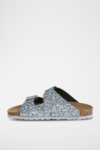 Mules - Azul e prateado