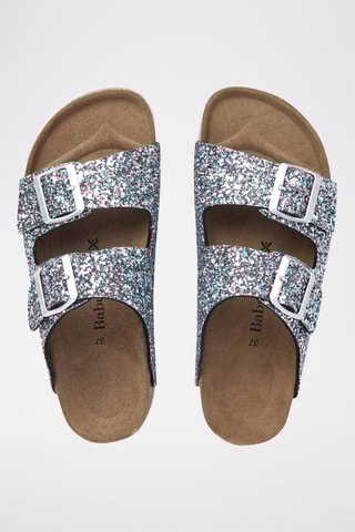 Mules - Azul e prateado