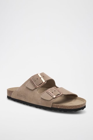 Mules em nobuck - Castanho