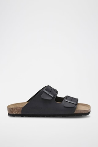 Mules em couro - Preto