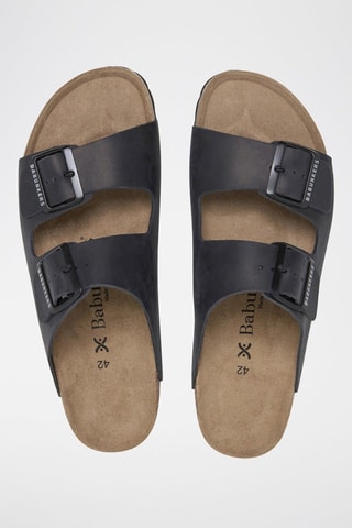 Mules em couro - Preto