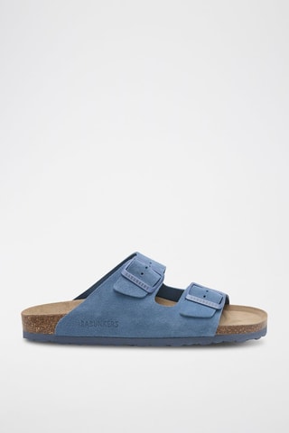 Mules em nobuck - Azul