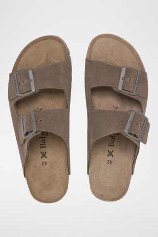 Mules em nobuck - Castanho