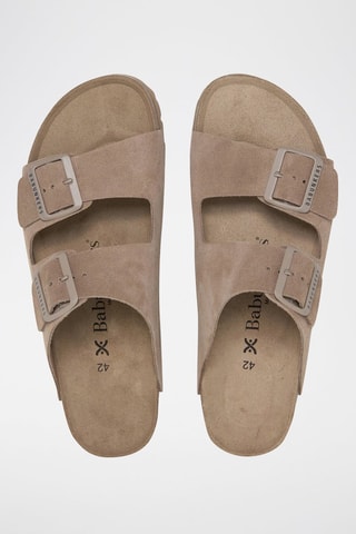 Mules em nobuck - Castanho