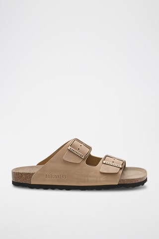 Mules em couro - Camel