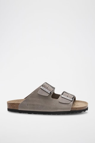 Mules em couro - Cinzento