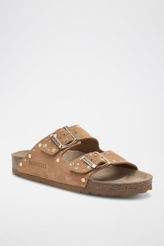 Mules em nobuck - Camel