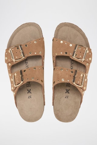 Mules em nobuck - Camel